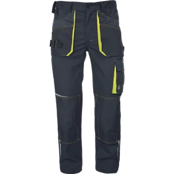 Pánské kalhoty Cerva Kalhoty pracovní do pasu EMERTON STRETCH pánské černá/žlutá 52