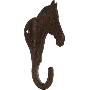 Věšák Háček kůň, 6x12x20 cm, hnědá|Esschert Design