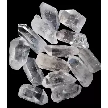 Křišťálové krystaly 3–6 cm – balení 500 g, čisté špice pro meditaci a feng shui (3-6 cm)