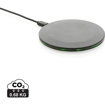 Rychlá bezdrátová nabíječka 15W z RCS recykl. plastu - Černá
