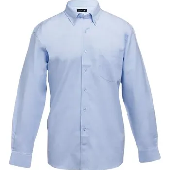 Pánská košile THC TOKYO. Pánská oxfordská košile s dlouhým rukávem - Světle Modrá / S