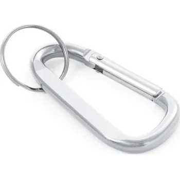MATTHEW. Hliníková karabina s klíčenkou - Stříbrná