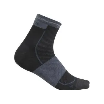 Pánské ponožky Icebreaker Merino Blend Run+ Ultralight Mini Men BLACK/GRAPHITE černá L