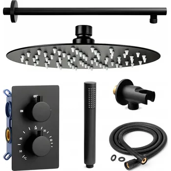 Vodovodní baterie Podomítková sprchová baterie Sannit Black černá