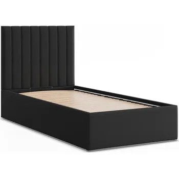Postel Čalouněná postel POLLA 90x200 cm s roštem Černá