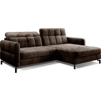 Sedací souprava Rohová rozkládací sedací souprava LORELLE 225 cm Monolith 29 tmavě hnědá pravá