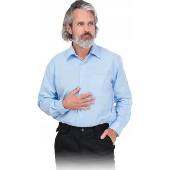 Pánská košile Společenská košile s dlouhým rukávem a nárameníky XL