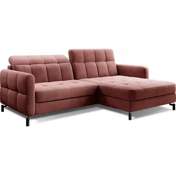 Sedací souprava Rohová rozkládací sedací souprava LORELLE 225 cm Kronos 29 růžová pravá