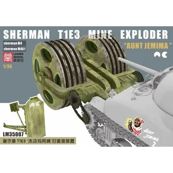 Plastikový model LANMO Model 1/35 Sherman T1E3 Mine Exploder “Aunt Jemima”