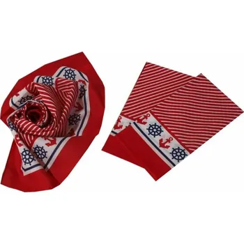 Látkový kapesník Šátek Etex Marine B02 1 ks - červený-bílý