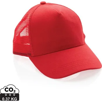 Čepice 5 dílná síťovaná kšiltovka Impact ze 190g rec. bavlny AWARE™ - Červená