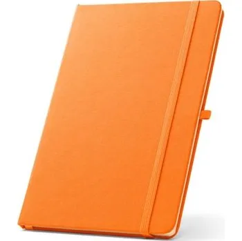 Zápisník ANNE. Zápisník A5 z recyklovaného polyesteru (100% rPET) s linkovanými stránkami - Oranžová