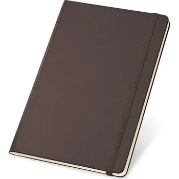 Zápisník TWAIN. Zápisník A5 s linkovanými listy v barvě slonové kosti - Tmavě Hnědá