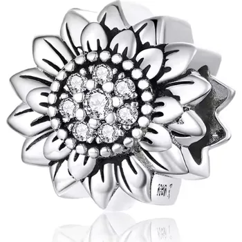 Přívěsek For Silver Korálek Květ Slunečnice se zirkony - Stříbro 925