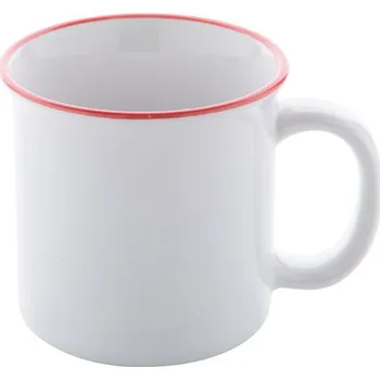 Retro hrnek pro sublimaci Woodstock Subo - Červená / Bílá