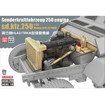 Plastikový model LANMO Model 1/35 Sonderkraftfahrzeug 250 Engine Maybach HL42/TUKRM Sd.Kfz.250