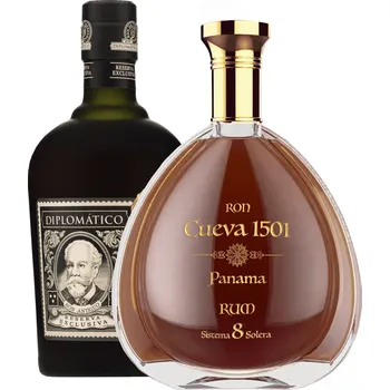 Rum Set Diplomatico + Ron Cueva 1501 Panama Sistema 8 Solera (set 1 x 0.7 l, 1 x 0.7 l)