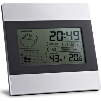 Meteostanice DENE. Stolní meteostanice s hliníkovou a ABS LCD obrazovkou