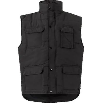 Pánská vesta VL MEFITIS. Polstrovaná vesta s mnoha kapsami (220 g/m²) z polyesteru (100 %) - Černá / 3XL