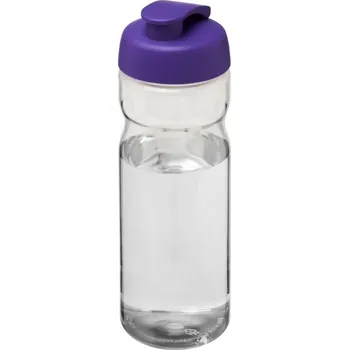 Sportovní láhev s vyklápěcím víčkem H2O Base® 650 ml - Průhledná / Purpurová
