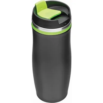 Termohrnek Dvoustěnný Cestovní Termohrnek Dark Crema - Černá / Zelená