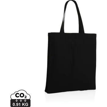 Taška s širokým dnem Impact ze 145g recykl. bavlny AWARE™ - Černá
