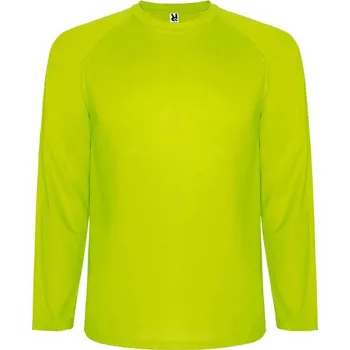 Pánské tričko Pánské sportovní tričko Montecarlo s dlouhým rukávem - Fluorescenční žlutá / M