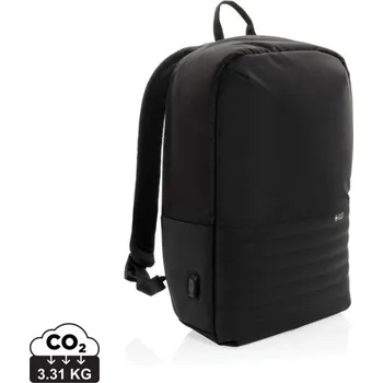 Městský batoh RFID nedobytný batoh na notebook Swiss Peak z RPET AWARE™ - Černá