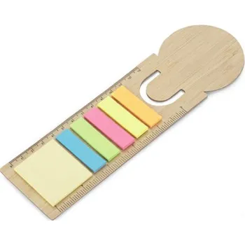 Samolepící bloček Bambusové pravítko s poznámkovými lístky BEMO