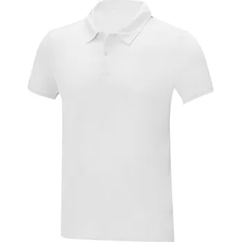 Pánské tričko Deimos, pánské polo cool fit s krátkým rukávem - Bílá / 4XL