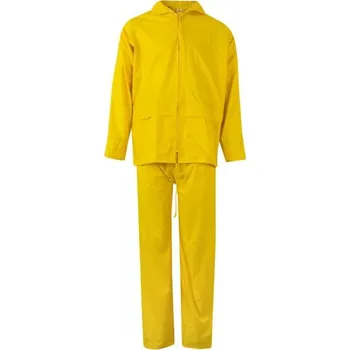 Pláštěnka VL SEDNA. Oblek do deště (225 g/m²), dvoudílný z polyesteru (100 %) s PVC zátěrem - Žlutá / XL