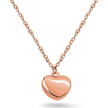 Náhrdelník Jemný náhrdelník s přívěskem ve tvaru srdíčka Mell, růžové zlato 14K IZ26203RB + dárkové balení LUXUS zdarma