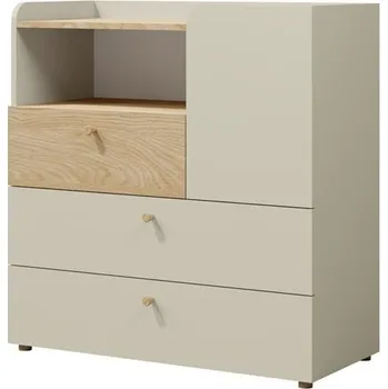Šatní skříň Komoda Yuva R10 béžová/dub
