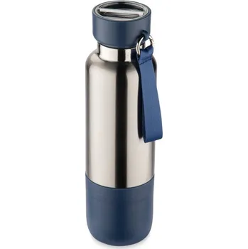 Termohrnek Termoláhev se šňůrkou na krk RON 500 ml - tmavě modrá