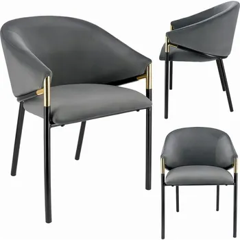 Jídelní židle Jídelní čalouněná židle Stylo AMBER - šedá