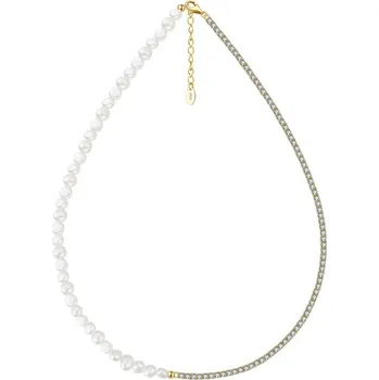 Řetízek Majya Stříbrný řetízek s perlami EILEEN pozlacený Ag/; ≤11,38 g 11638