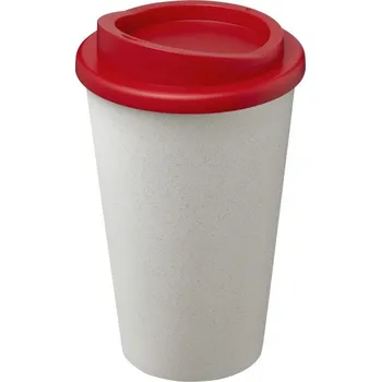 Americano Eco 350 ml recyklovaný kelímek - Bílá / Červená