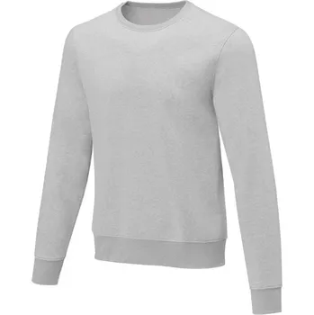 Pánský svetr Zenon pánský svetr s kruhovým výstrihem - Žíhaná šedá / M