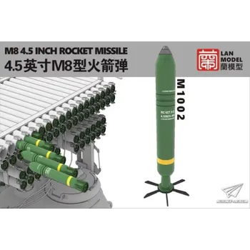 Plastikový model LANMO Model 1/35 M8 4.5 inch rocket missile for T34 "Calliope"