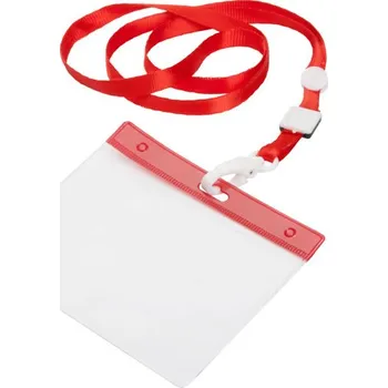 Lanyard Ballek - Červená / Průhledná