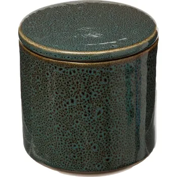 Termobox 5five Dóza na vatové tampony GREEN HARMONY, 10 cm, keramická, zelená