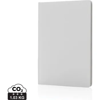 Zápisník Kamenný poznámkový blok A5 Impact s tvrdou vazbou - Bílá