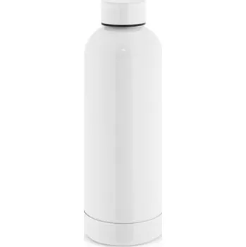 ODIN METTALIC. Láhev z 90% recyklované nerezové oceli 550 mL - Bílá