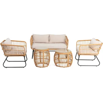 Béžový zahradní nábytek z umělého ratanu Bonami Essentials Vistdal ID_1363463