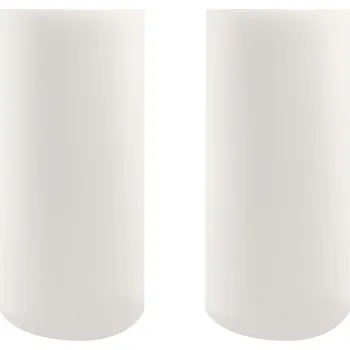 Svíčka Sada sloupových svíček, 25 cm, Ø 10 cm, bílá, 2 ks