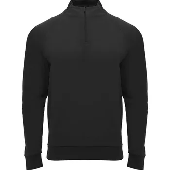 Dívčí mikina Epiro dětská mikina s dlouhým rukávem a čtvrtinovým zipem - Černá / 12