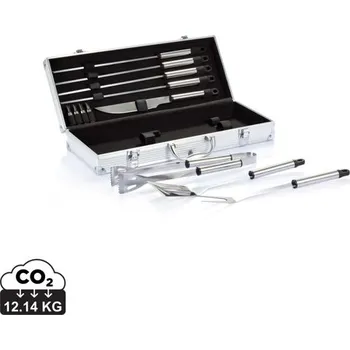 Příslušenství pro gril 12dílná sada na grilování v&nbsp;hliníkovém kufříku