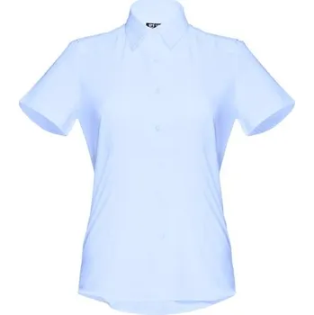 Dámská košile THC LONDON WOMEN. Dámská košile Oxford s krátkým rukávem - Světle Modrá / S