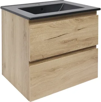 Koupelnový nábytek Koupelnová skříňka 2 zásuvková s umyvadlem SAT B-Way 59x50x45 cm dub mat BWAY260OAKU4B