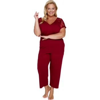 Dámské pyžamo Dámské pyžamo DOCTOR NAP PB.7259 vínová RED M 0